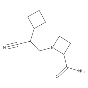 1-(2-Cyano-2-cyclobutylethyl)azetidine-2-carboxamide结构式