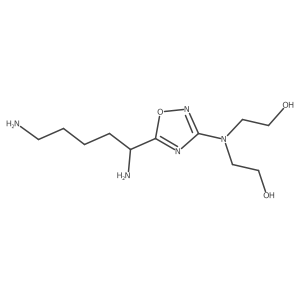 2-{[5-(1,5-Diaminopentyl)-1,2,4-oxadiazol-3-yl](2-hydroxyethyl)amino}ethan-1-ol Structure