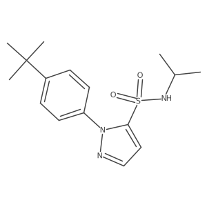 1-(4-tert-butylphenyl)-N-(propan-2-yl)-1H-pyrazole-5-sulfonamide结构式