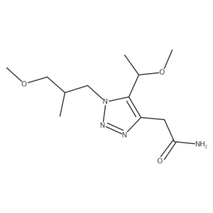 2-[1-(3-methoxy-2-methylpropyl)-5-(1-methoxyethyl)-1H-1,2,3-triazol-4-yl]acetamide Structure