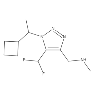 {[1-(1-cyclobutylethyl)-5-(difluoromethyl)-1H-1,2,3-triazol-4-yl]methyl}(methyl)amine Structure
