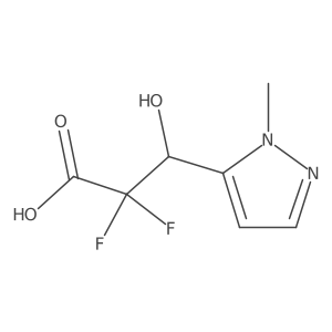 2,2-difluoro-3-hydroxy-3-(1-methyl-1H-pyrazol-5-yl)propanoic acid Structure