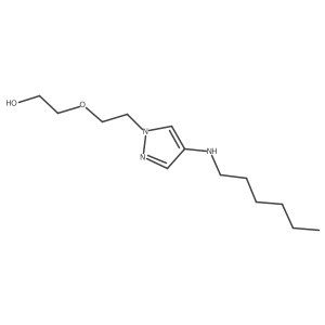 2-{2-[4-(hexylamino)-1H-pyrazol-1-yl]ethoxy}ethan-1-ol Structure