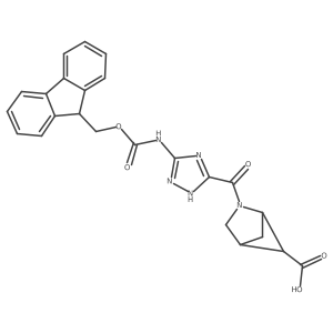2-[5-({[(9H-fluoren-9-yl)methoxy]carbonyl}amino)-1H-1,2,4-triazole-3-carbonyl]-2-azabicyclo[2.1.1]hexane-5-carboxylic acid结构式