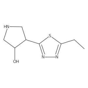 4-(5-Ethyl-1,3,4-thiadiazol-2-yl)pyrrolidin-3-ol Structure