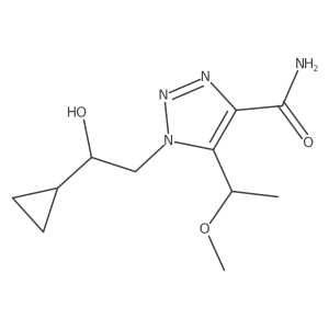 1-(2-cyclopropyl-2-hydroxyethyl)-5-(1-methoxyethyl)-1H-1,2,3-triazole-4-carboxamide结构式