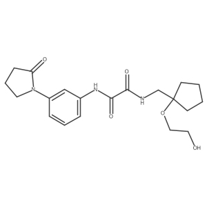 N-{[1-(2-hydroxyethoxy)cyclopentyl]methyl}-N'-[3-(2-oxopyrrolidin-1-yl)phenyl]ethanediamide结构式