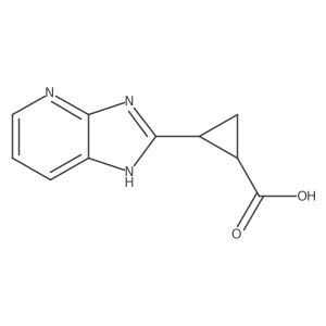 (1R,2S)-2-(1H-Imidazo[4,5-b]pyridin-2-yl)cyclopropane-1-carboxylic acid结构式
