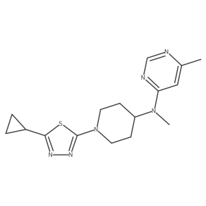 N-[1-(5-cyclopropyl-1,3,4-thiadiazol-2-yl)piperidin-4-yl]-N,6-dimethylpyrimidin-4-amine Structure