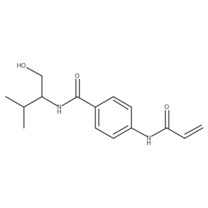 N-[(2S)-1-hydroxy-3-methylbutan-2-yl]-4-(prop-2-enamido)benzamide结构式