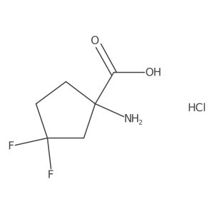 1-Amino-3,3-difluorocyclopentane-1-carboxylic acid;hydrochloride Structure