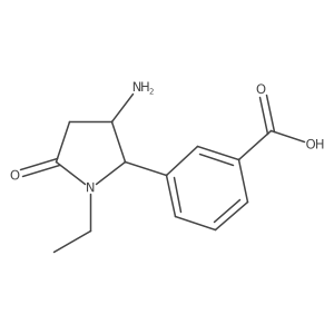 3-(3-Amino-1-ethyl-5-oxopyrrolidin-2-yl)benzoic acid Structure