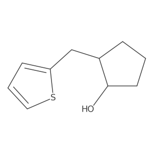 rac-(1R,2S)-2-[(thiophen-2-yl)methyl]cyclopentan-1-ol结构式
