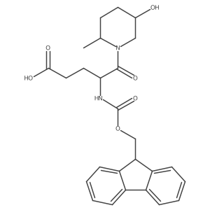 rac-4-({[(9H-fluoren-9-yl)methoxy]carbonyl}amino)-5-[(2R,5S)-5-hydroxy-2-methylpiperidin-1-yl]-5-oxopentanoic acid Structure