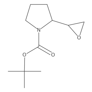 tert-butyl 2-[(2S)-oxiran-2-yl]pyrrolidine-1-carboxylate结构式