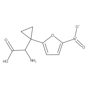 2-Amino-2-[1-(5-nitrofuran-2-yl)cyclopropyl]acetic acid Structure