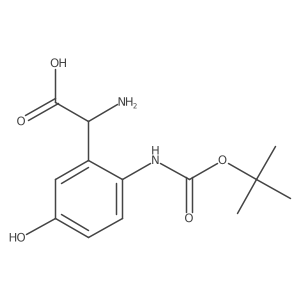 2-Amino-2-(2-{[(tert-butoxy)carbonyl]amino}-5-hydroxyphenyl)acetic acid结构式