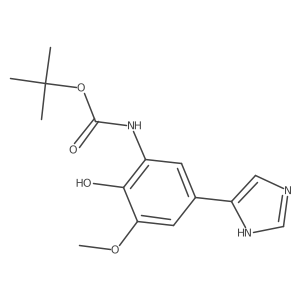 tert-butyl N-[2-hydroxy-5-(1H-imidazol-4-yl)-3-methoxyphenyl]carbamate结构式