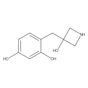 4-[(3-Hydroxyazetidin-3-yl)methyl]benzene-1,3-diol Structure