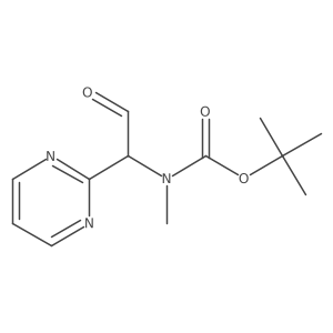 tert-butyl N-methyl-N-[2-oxo-1-(pyrimidin-2-yl)ethyl]carbamate Structure
