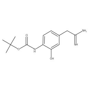 tert-butyl N-[4-(carbamimidoylmethyl)-2-hydroxyphenyl]carbamate结构式