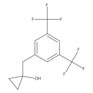 1-{[3,5-Bis(trifluoromethyl)phenyl]methyl}cyclopropan-1-ol Structure