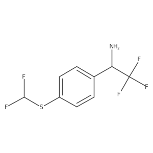 1-{4-[(Difluoromethyl)sulfanyl]phenyl}-2,2,2-trifluoroethan-1-amine结构式