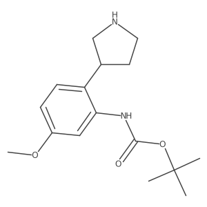 tert-butyl N-[5-methoxy-2-(pyrrolidin-3-yl)phenyl]carbamate结构式