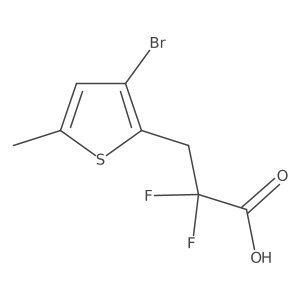 3-(3-Bromo-5-methylthiophen-2-yl)-2,2-difluoropropanoic acid结构式