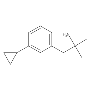 1-(3-Cyclopropylphenyl)-2-methylpropan-2-amine Structure