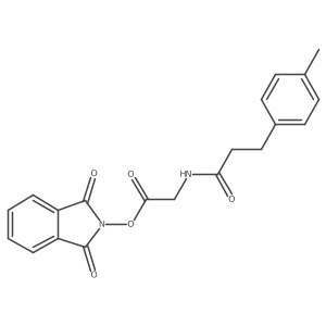 1,3-dioxo-2,3-dihydro-1H-isoindol-2-yl 2-[3-(4-methylphenyl)propanamido]acetate结构式