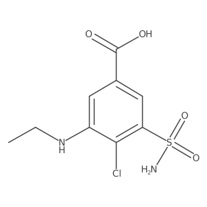 4-Chloro-3-(ethylamino)-5-sulfamoylbenzoic acid Structure