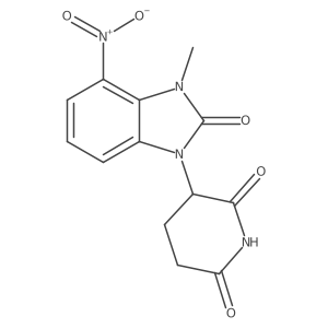 3-(2,3-dihydro-3-methyl-4-nitro-2-oxo-1H-benzimidazol-1-yl)-2,6-Piperidinedione结构式