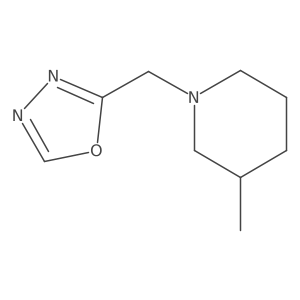 3-Methyl-1-[(1,3,4-oxadiazol-2-yl)methyl]piperidine Structure