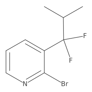 2-Bromo-3-(1,1-difluoro-2-methylpropyl)pyridine结构式