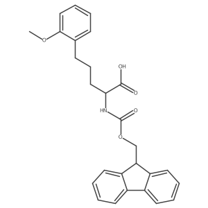 (S)-2-((((9H-Fluoren-9-yl)methoxy)carbonyl)amino)-5-(2-methoxyphenyl)pentanoic acid结构式