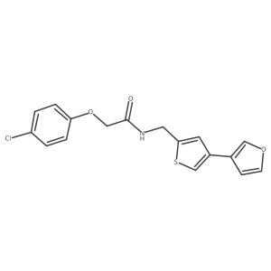 2-(4-chlorophenoxy)-N-{[4-(furan-3-yl)thiophen-2-yl]methyl}acetamide结构式