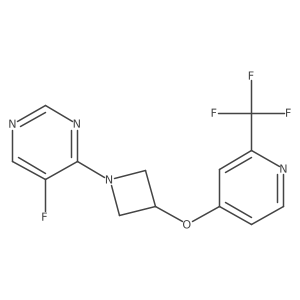 5-Fluoro-4-(3-{[2-(trifluoromethyl)pyridin-4-yl]oxy}azetidin-1-yl)pyrimidine结构式