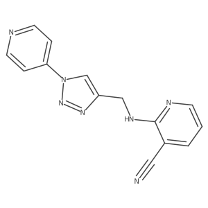 2-[(1-Pyridin-4-yltriazol-4-yl)methylamino]pyridine-3-carbonitrile结构式
