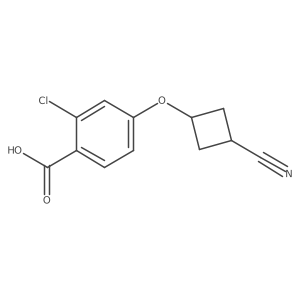 2-Chloro-4-[(3-cyanocyclobutyl)oxy]benzoic acid Structure