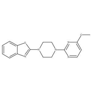 2-[4-(4-Methoxypyrimidin-2-yl)piperazin-1-yl]-1,3-benzothiazole结构式