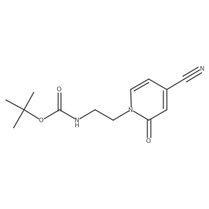 tert-butyl N-[2-(4-cyano-2-oxo-1,2-dihydropyridin-1-yl)ethyl]carbamate Structure