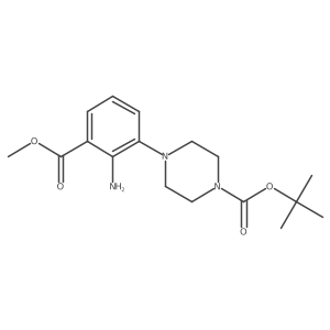 tert-Butyl 4-(2-Amino-3-(methoxycarbonyl)phenyl)piperazine-1-carboxylate Structure
