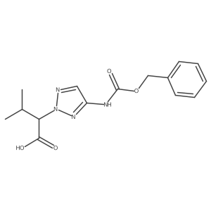 2-(4-{[(benzyloxy)carbonyl]amino}-2H-1,2,3-triazol-2-yl)-3-methylbutanoic acid结构式