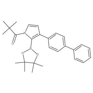 1-(3-([1,1'-Biphenyl]-4-yl)-2-(4,4,5,5-tetramethyl-1,3,2-dioxaborolan-2-yl)-1H-pyrrol-1-yl)-2,2-dimethylpropan-1-one Structure