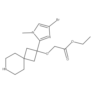 ethyl 2-{[2-(4-bromo-1-methyl-1H-imidazol-2-yl)-7-azaspiro[3.5]nonan-2-yl]oxy}acetate Structure