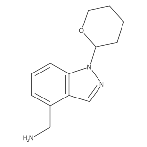 4-aminomethyl-1-(tetrahydro-2H-pyran-2-yl)-1H-indazole结构式