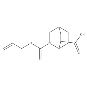 rac-(1R,4S,6S)-2-[(prop-2-en-1-yloxy)carbonyl]-2-azabicyclo[2.2.2]octane-6-carboxylic acid结构式