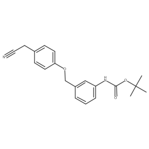 tert-butyl N-[3-[[4-(cyanomethyl)phenoxy]methyl]phenyl]carbamate结构式