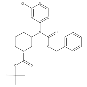 Tert-butyl 3-{[(benzyloxy)carbonyl](4-chloro-1,3,5-triazin-2-yl)amino}piperidine-1-carboxylate Structure